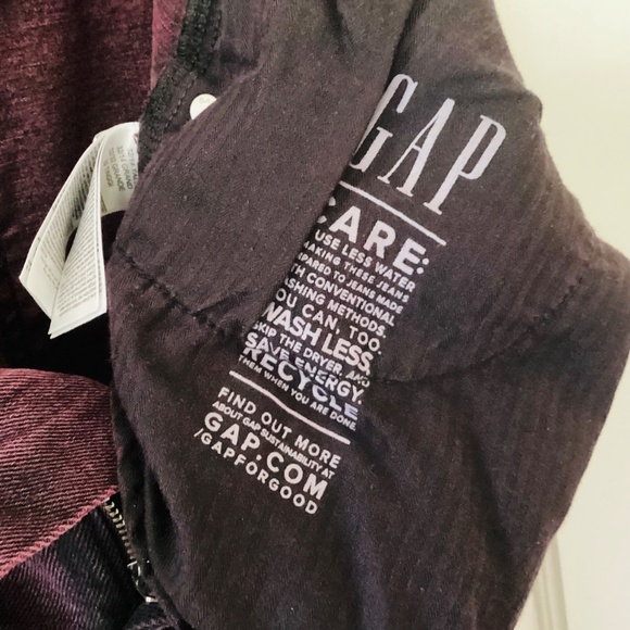 GAP High Rise Stride Wide-Leg Jeans Purple Red Size 32 14 Tall Fall Denim Wide - Picture 14 of 16